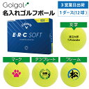 【3営業日出荷対応 オウンネーム 名入れゴルフボール】キャロウェイ Callawy E・R・C SOFT 2025年 トリプルトラック イエロー1ダース(12球) スピード納品 名前入りギフト コンペ賞品 景品 ホールインワン 記念品 父の日 還暦祝 退職記念