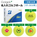 【3営業日出荷対応 オウンネーム 名入れゴルフボール】ブリヂストン エクストラソフト 2025年モデル イエロー 黄色 1ダース(12球) スピード納品 名前入りギフト コンペ賞品 景品 ホールインワン 記念品 父の日 還暦祝 退職記念