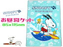 【レターパック便利用で送料無料】スヌーピーお昼寝タオルケット 85x115cmサーフィン ブルー幼稚園・保育園・託児所SN319 午睡用