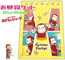 【レターパック便利用で送料無料】おさるのジョージお昼寝ケット85x115cm 2024夏物 バナナキャッチキャラクター 子供・キッズタオルケット イエロー保育園 託児所ビッグバスタオル