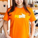 【 本日24時まで クーポンで 最大10%OFF 】 猫 ねこ おもしろ かわいい Tシャツ PUNYA ( オレンジ ) | ネコ 猫柄 猫雑貨 | メンズ レディース 半袖 | おもしろTシャツ おしゃれ 親子 ペアルック プレゼント | 大きいサイズ 【メール便】 SCOPY / スコーピー