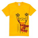 【 4/30まで 300円OFFクーポンあり 】 猫 ねこ おもしろ かわいい Tシャツ JUMP ( ゴールド イエロー ) ネコ 猫柄 猫雑貨 メンズ レディース 半袖 おしゃれ ペアルック プレゼント 大きいサイズ 【メール便】 SCOPY / スコーピー