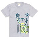 【 4/30まで 300円OFFクーポンあり 】 猫 ねこ おもしろ かわいい Tシャツ JUMP ( シルバー グレー ) ネコ 猫柄 猫雑貨 メンズ レディース 半袖 おしゃれ ペアルック プレゼント 大きいサイズ 【メール便】 SCOPY / スコーピー