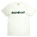 【 本日24時まで 全品P5倍 ＆ 5 OFFクーポン 】 猫 ねこ おもしろ かわいい Tシャツ BAD CAT ( オフ ホワイト ) ネコ 猫柄 猫雑貨 メンズ レディース 半袖 おしゃれ ペアルック プレゼント 大きいサイズ 【メール便】 SCOPY / スコーピー