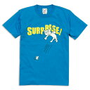  猫 ねこ おもしろ かわいい Tシャツ SURPRISE! ( ブルー ) | ネコ 猫柄 猫雑貨 | メンズ レディース 半袖 | おしゃれ ペアルック プレゼント | 大きいサイズ  SCOPY / スコーピー