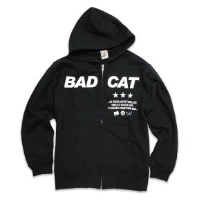 【 明日10時まで クーポンで 最大10%OFF 】 猫 ねこ おもしろ かわいい パーカー BAD CAT ( ブラック ) | ネコ 猫柄 猫雑貨 | メンズ レディース 春 秋 冬おしゃれ ペアルック プレゼント | 大きいサイズ | SCOPY / スコーピー