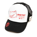 【 明日24時まで 300円OFFクーポンあり 】 猫 ねこ おもしろ かわいい メッシュキャップ BAD CAT ( ブラック ) | ネコ 猫柄 猫雑貨 猫...