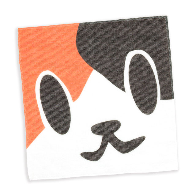 【 本日24時まで 全品P5倍 & 最大10%OFF 】 猫 ねこ おもしろ かわいい ミニタオル ねこがお：ミケ | ネコ 猫柄 猫雑貨 猫グッズ | ハンドタオル ハンカチ タオル | おしゃれ ギフト プレゼント 【メール便】 SCOPY / スコーピー