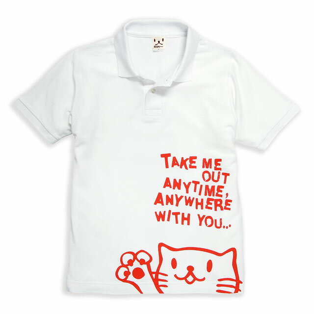 【 本日24時まで 最大1000円OFFクーポン 】 猫 ねこ おもしろ かわいい ポロシャツ Gr ...