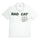 【 本日24時まで 全品P5倍 ＆ 5 OFFクーポン 】 猫 ねこ おもしろ かわいい ポロシャツ BAD CAT ( ホワイト ) ネコ 猫柄 猫雑貨 メンズ レディース 半袖 おしゃれ ペアルック プレゼント 大きいサイズ 【メール便】 SCOPY / スコーピー