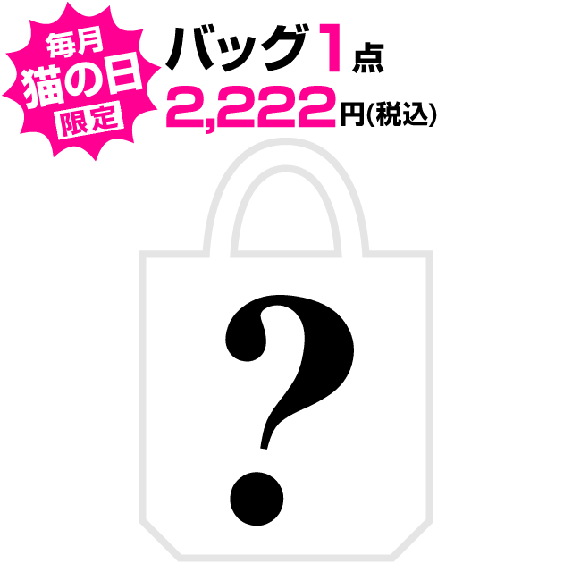 【 猫の日 限定 5/25マデ 】ニャーニャーニャー・バッグ 【メール便】