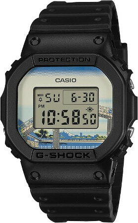 Rakuten - カシオ G-SHOCK 葛飾北斎 富嶽三十六景「深川万年橋下」DW-5600KHFM25-1JR made in Japan 国内正規品【楽ギフ_包装】