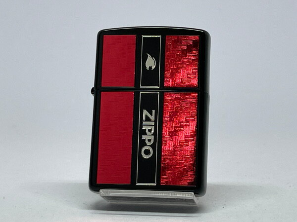 送料無料 ZIPPO[ジッポー]両面加工 カーボンシリーズ ver.2 レッド 2BK-REDCARBONZ【楽ギフ_包装】