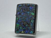 【送料無料】ZIPPO[ジッポー]両面加工 アーマー シェルスター ブラックニッケル【...