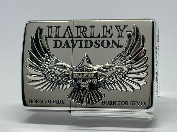 送料無料 ZIPPO[ジッポー] HARLEY-DAVIDSON(ハーレーダビッドソン)フライング・イーグル 銀イブシ HDP-..