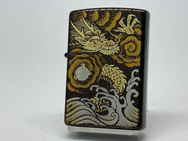 送料無料 ZIPPO[ジッポー]本金蒔絵シリーズ 蒔絵(梨子地) 龍【楽ギフ_包装】