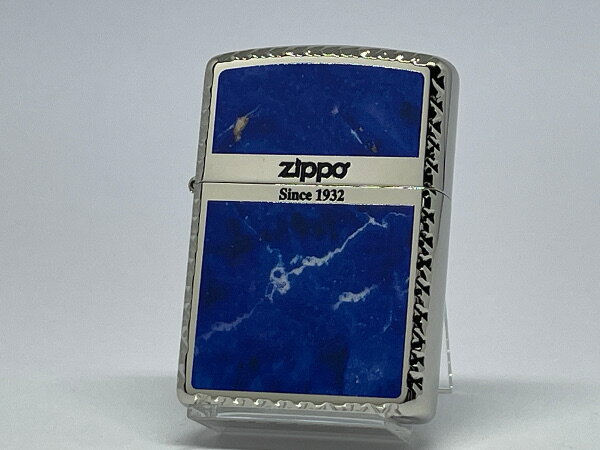 ZIPPO[ジッポー]アーマー 両面加工 クロスカットシリーズ ブルー【楽ギフ_包装】