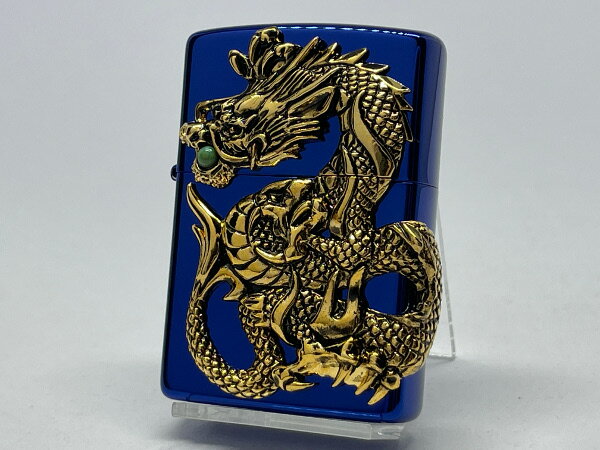送料無料 ZIPPO[ジッポー] ドラゴンメタル ターコイズ 限定100 ブルー【楽ギフ_包装】