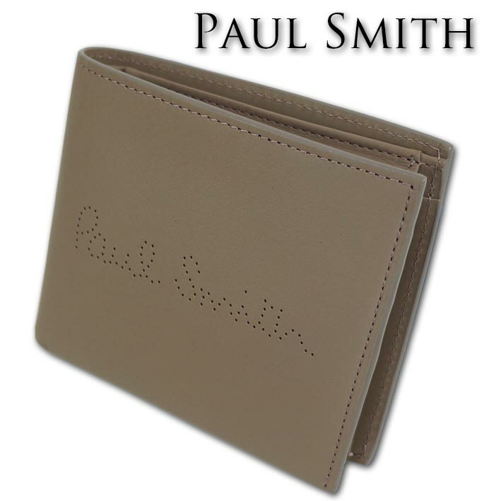 ポール・スミス 二つ折り財布（メンズ） ポールスミス Paul Smith レシートストーリー 牛革 二つ折り財布 メンズ トープ