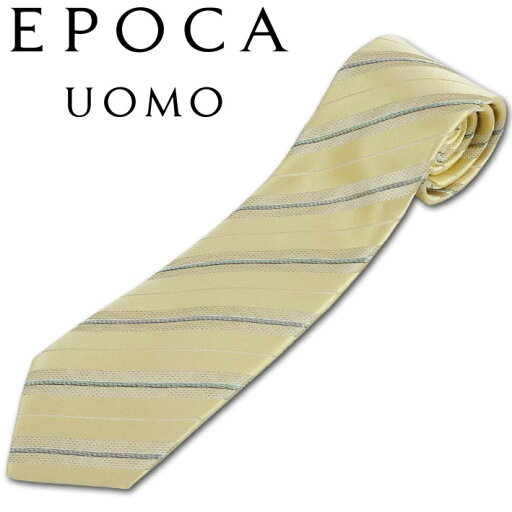 エポカウォモ EPOCA UOMO シルク ストライプ柄 ネクタイ シャンパン系 メンズ 日本製 父の日 エポカウォモ EPOCA UOMO シルク ストライプ柄 ネクタイ シャンパン系 メンズ 日本製 父の日