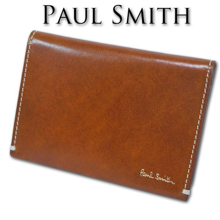 ポールスミス ポールスミス Paul Smith ポリッシュカーフ 牛革 パスケース メンズ ブラウン系 カードケース 定期入れ プレゼント ギフト バレンタイン