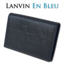 ランバン オン ブルー 名刺入れ メンズ ランバンオンブルー LANVIN en Bleu 牛革 名刺入れ カードケース テクノ メンズ ブラック 黒 サンプル品 箱なし