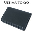 ウルティマトーキョー ultima TOKYO 牛革 名刺入れ メンズ ブラック 黒 新品 正規品 レオン 日本製 カードケース