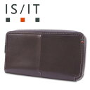 イズイット IS/IT 牛革 スマートセルバッグ ブラウン系 メンズ 展示品 定価27,500円 クラッチバッグ セカンドバッグ