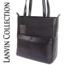 ランバンコレクション LANVIN COLLECTION 牛革使いトートバッグ A4 メンズ ブラック 黒 定価42,900円 レザー ビズトート 防水 13インチPC収納 日本製 ビズトート 軽量 スコッチガード 3M