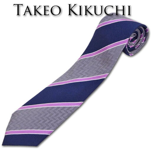 タケオキクチ TAKEO KIKUCHI シルク 矢絣ストライプ ネクタイ ブルー系 メンズ 日本製 ハンドメイド生地 ギフト プレゼント 無料ラッピング可能 タケオキクチ TAKEO KIKUCHI シルク 矢絣ストライプ ネクタイ ブルー系 メンズ 日本製 ハンドメイド生地 ギフト プレゼント 無料ラッピング可能
