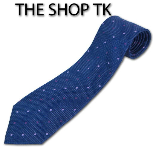 タケオキクチ THE SHOP TK ドット柄 シルク100% ネクタイ ネイビー 紺 ギフト プレゼント 就活 無料ラッピング可能 タケオキクチ THE SHOP TK ドット柄 シルク100% ネクタイ ネイビー 紺 ギフト プレゼント 就活 無料ラッピング可能