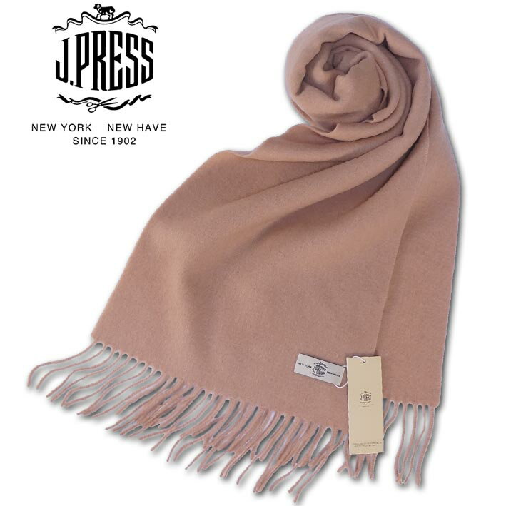 ジェイプレス J.PRESS MEN カシミヤ混 ウール マフラー メンズ ベージュ Jプレス J.プレス プレゼント ..