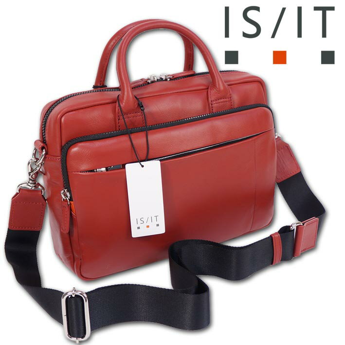 イズイット IS/IT 牛革 レザー ドライビングトート シュルビ レッド 赤 定価30,800円 2WAY トートバッグ 撥水 ハンドバッグ ショルダーバッグ オールレザー シンプル 超特価