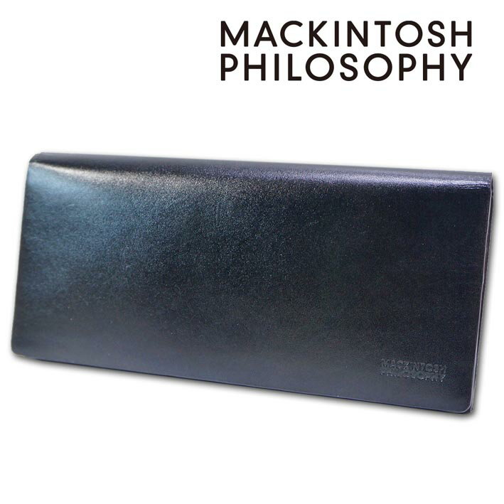 マッキントッシュフィロソフィー MACKINTOSH PHILOSOPHY 牛革 長財布 ローワン メンズ ブラック 黒 レザー スムースレザー 定価16,500円 プレゼント ギフト 無料ラッピング可能