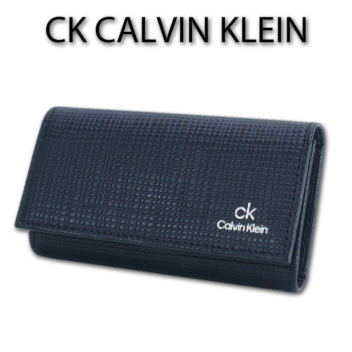 サンプル品 CKカルバンクライン CK CALVIN KLEIN 牛革 キーケース メンズ ブラック 黒 本革 レザー