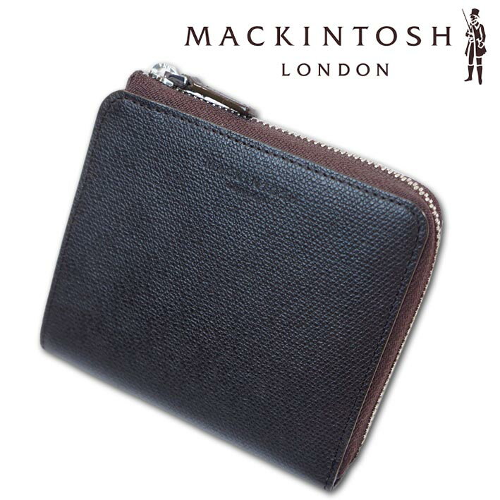 Rakuten - 展示品 マッキントッシュロンドン PEEK ピーク 牛革 二つ折り財布 MACKINTOSH LONDON メンズ ブラウン L字ファスナー レザー 箱なし