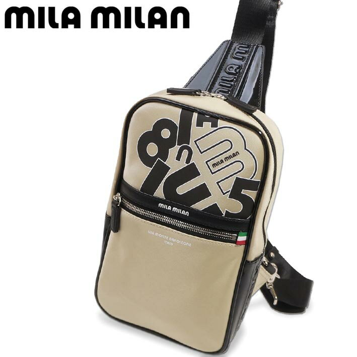 Rakuten - ミラミラン ボディバッグ ワンショルダーバッグ エリオ 256911 mila milan メンズ ゴールド系 定価17,600円 ミラショーン mila schon ミラ・ミラン 軽量 プレゼント ギフト 新品 未使用