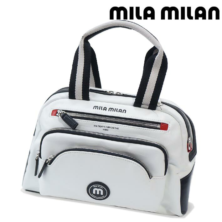 ■ブランド mila milan ■状態 新品・未使用 ■サイズ 約33cm×約22．5cm×約13cm （必ず実寸をご参考下さい。誤差はご容赦下さい） ■素材 ポリウレタン ■カラー ホワイト ■商品説明 ミラミラン mila milan の2WAYボストンバッグです。触りたくなるやわらか素材とロッソカラー(イタリア語で赤色)がアクセント。 ポケットが豊富でかさばる小物の収納にも便利なバッグです。ショルダーベルトが付属します。重さは約750gです。 色はホワイトです。 収納は 外側 最前面ファスナーポケット(内側にカードポケットx3) ・ファスナーポケットx2 ・背面ポケット 内側 ・ファスナーポケット ・オープンポケットx2 肩ひも　長さ90～146cm, 幅4cm です。 ■発送方法 ゆうパック 代引きは代引料400円 （運送会社の指定は出来ませんのでご了承下さい） ※ご注文の際にメールアドレスが使用可能か必ずご確認下さい。 ※この商品は他店舗でも販売しております。在庫数の更新は随時行っておりますが、お買い上げいただいた商品が、品切れになってしまうこともございます。 その場合、お客様には必ず連絡をいたしますが、キャンセルさせていただく場合がございますことをあらかじめご了承ください。 関連ワード／20代 30代 40代 50代 プレゼント ギフト ブランド おしゃれ オシャレ お洒落 オシャレ カジュアル 軽量 クリスマス バレンタイン バレンタインデー 記念日