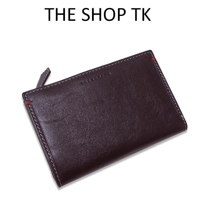 展示品 無盒 THE SHOP TK 牛皮 雙摺長夾 巧克力色 深棕色 男款 TAKEO KIKUCHI 皮革 義大利皮革