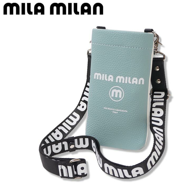 Rakuten - ミラミラン スマホショルダーバッグ コルソ 250101 mila milan メンズ レディース ライトブルー 定価8,800円 ミラショーン mila schon コンパクト スマホバッグ ショルダーポーチ スマホポーチ スマホポシェット サコッシュ カジュアル ミラ・ミラン 軽量 防水 新品 未使用