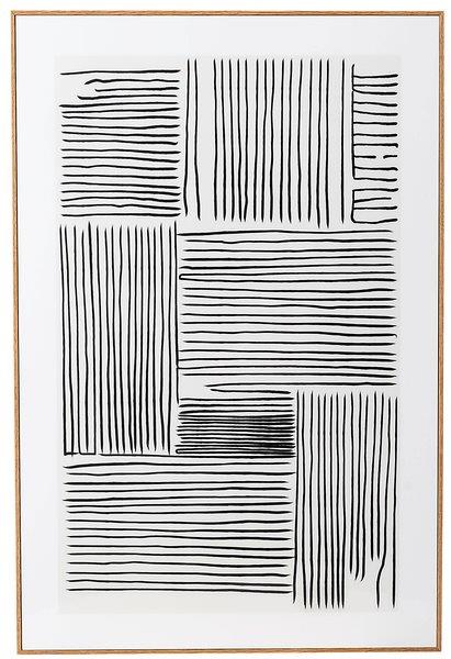 乐天商城 - アートパネル ストライプ 60×40 縦60 横40 約A2サイズ 壁掛け アート おしゃれ シンプル ナチュラル 絵 絵画 モダン モノクロ