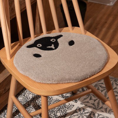 乐天商城 - アニマルシートクッション ヒツジ 羊 ウール おしゃれ かわいい ナチュラル アニマル柄 動物柄