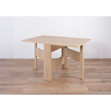 ◆ ダイニングテーブル　FIK-103NA◆ さまざまな用途に合わせて天板の広さを変更。 広げると120cm、折りたたむと60cmの ダイニングテーブルとして使えます。 天板には安心のロック付きです。 コンパクトに折りたたむことも可能なので...