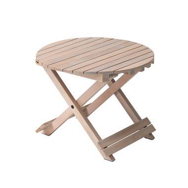 乐天商城 - ラウンドテーブル 折りたたみ Sサイズ ホワイトウッド 円形 直径45cm 高さ34.5cm 木製 天然木 シンプル 軽量 サイドテーブル サブテーブル