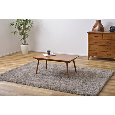 こたつテーブル 長方形 角型 80cm×50cm 高さ36.5 天然木 リビング シンプル コンパクト 一人暮らし 石英管ファンレスハーフヒーター [2]