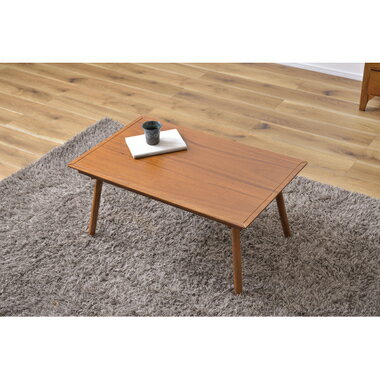 こたつテーブル 長方形 角型 80cm×50cm 高さ36.5 天然木 リビング シンプル コンパクト 一人暮らし 石英管ファンレスハーフヒーター [3]