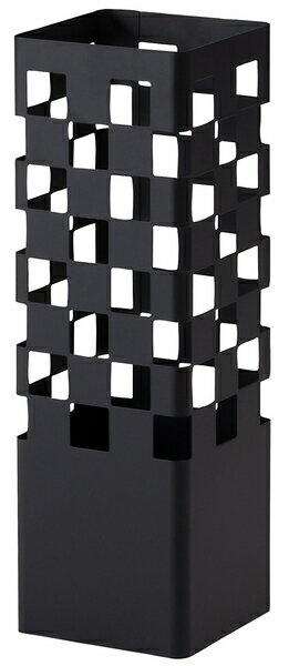 乐天商城 - 傘立て ブラック 黒 角型 スチール製 市松模様 チェック模様 おしゃれ シンプル カジュアル 軽量 スリム コンパクト