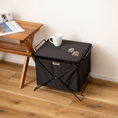 乐天商城 - フタ付き収納バスケット 収納ボックス スタッキング ブラック 黒 幅42 奥行34 高さ35cm スチール製 おしゃれ シンプル カジュアル 小物収納 軽量 完成品