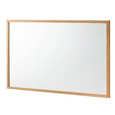 ウォールミラー 壁掛け 鏡 オーク 無垢材 ナチュラルブラウン 幅58 高さ88 天然木 木製 縦横兼用 縦 横 おしゃれ シンプル 約60×90 ミラー [3]