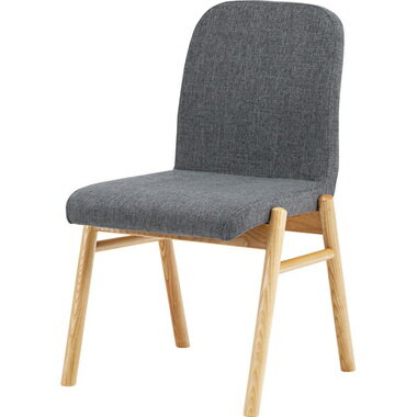 2脚セット チェア ダークグレー 木製 天然木 布張り ファブリック ダイニング 店舗 おしゃれ シンプル ..